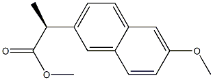 Methyl (2S)-2-(6-methoxynaphthalen-2-yl)propanoate 结构式