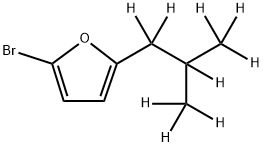 2-Bromo-5-(iso-butyl-d9)-furan 结构式
