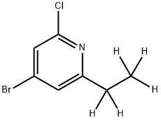 4-Bromo-2-chloro-6-(ethyl-d5)-pyridine 结构式