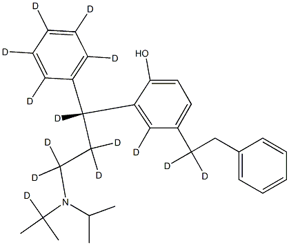 苄基R-(+)-托特罗定-D14 结构式