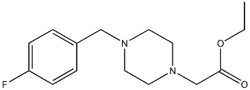 ethyl 2-(4-(4-fluorobenzyl)piperazin-1-yl)acetate 结构式