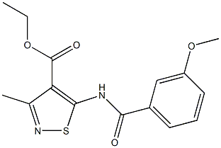 ethyl 5-(3-methoxybenzamido)-3-methylisothiazole-4-carboxylate 结构式