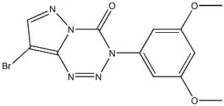 8-bromo-3-(3,5-dimethoxyphenyl)pyrazolo[5,1-d][1,2,3,5]tetrazin-4(3H)-one 结构式