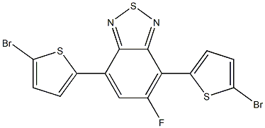 4,7-二(5-溴噻吩基-2-)-5-氟-2,1,3-苯并噻二唑 结构式