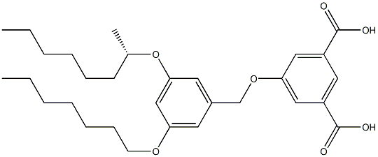 (S)-5-(3-(heptyloxy)-5-(octan-2-yloxy)benzyloxy)isophthalic acid 结构式