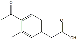 2-(4-乙酰基-3-碘苯基)乙酸 结构式