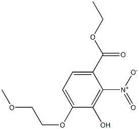 埃罗替尼杂质-H 3-羟基-4-(2-甲氧乙氧基)-2-硝基苯甲酸乙酯 结构式