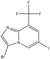 3-Bromo-6-iodo-8-trifluoromethyl-imidazo[1,2-a]pyridine 结构式