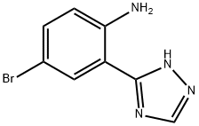 4-溴-2-(1H-1,2,4-三唑-3-基)苯胺 结构式