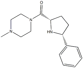 (4-methylpiperazin-1-yl)((2S,5R)-5-phenylpyrrolidin-2-yl)methanone 结构式