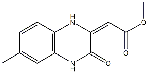 (E)-methyl 2-(6-methyl-3-oxo-3,4-dihydroquinoxalin-2(1H)-ylidene)acetate 结构式