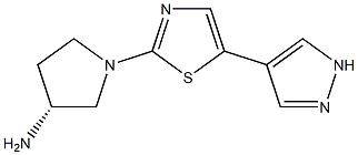 (R)-1-(5-(1H-pyrazol-4-yl)thiazol-2-yl)pyrrolidin-3-amine 结构式