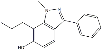 1-methyl-3-phenyl-7-propyl-1H-indazol-6-ol 结构式