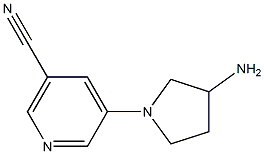 5-(3-aminopyrrolidin-1-yl)nicotinonitrile 结构式