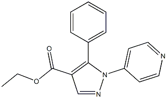 ethyl 5-phenyl-1-(pyridin-4-yl)-1H-pyrazole-4-carboxylate 结构式