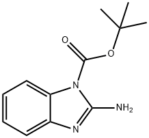 2-氨基-1H-苯并[D]咪唑-1-羧酸叔丁酯 结构式