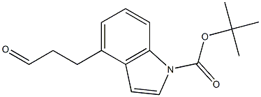 tert-butyl 4-(3-oxopropyl)-1H-indole-1-carboxylate 结构式