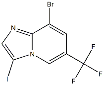8-Bromo-3-iodo-6-trifluoromethyl-imidazo[1,2-a]pyridine 结构式