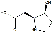 2-((2S,3S)-3-hydroxypyrrolidin-2-yl)acetic acid 结构式