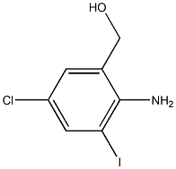 (2-Amino-5-chloro-3-iodo-phenyl)-methanol 结构式