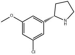 (S)-2-(3-chloro-5-methoxyphenyl)pyrrolidine 结构式