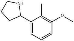 2-(3-METHOXY-2-METHYLPHENYL)PYRROLIDINE 结构式