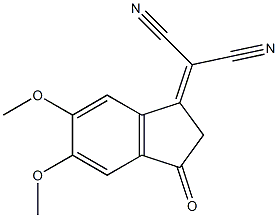 5,6-二甲氧基-3-(二氰基亚甲基)靛酮 结构式