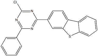 2-chloro-4-(dibenzo[b,d]thiophen-3-yl)-6-phenyl-1,3,5-triazine 结构式