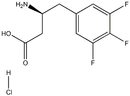 (S)-3-氨基-4-(3,4,5-三氟苯基)丁酸盐酸盐 结构式