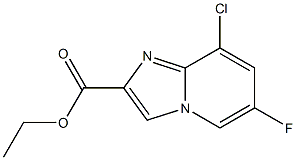8-Chloro-6-fluoro-imidazo[1,2-a]pyridine-2-carboxylic acid ethyl ester 结构式