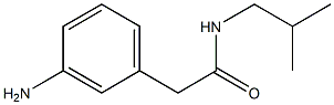 2-(3-aminophenyl)-N-(2-methylpropyl)acetamide 结构式