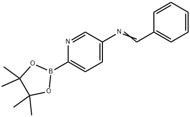 1-phenyl-N-(6-(4,4,5,5-tetramethyl-1,3,2-dioxaborolan-2-yl)pyridin-3-yl)methanimine 结构式