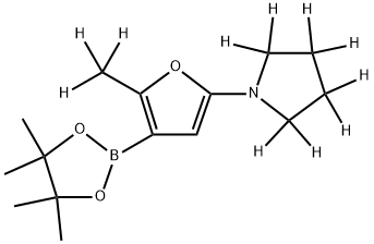 (2-Methyl-5-pyrrolidino-d11)-furan-3-boronic acid pinacol ester 结构式