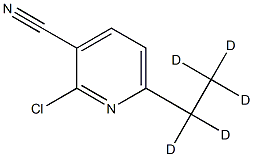 2-Chloro-3-cyano-6-(ethyl-d5)-pyridine 结构式