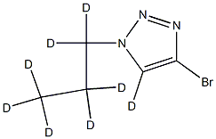 4-Bromo-1-(n-propyl)-(1,2,3-triazole)-d8 结构式