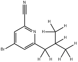 4-Bromo-2-cyano-6-(iso-butyl-d9)-pyridine 结构式