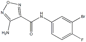 4-氨基-N-(3-溴-4-氟苯基)-1,2,5-噁二唑-3-甲酰胺 结构式