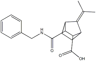 3-(benzylcarbamoyl)-7-(propan-2-ylidene)bicyclo[2.2.1]heptane-2-carboxylic acid 结构式