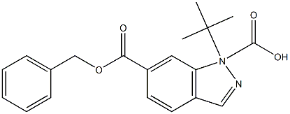 6-benzyl 1-tert-butyl 1H-indazole-1,6-dicarboxylate 结构式