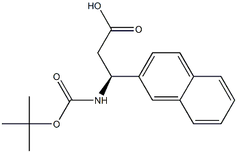 N-BOC (S)-3-胺基-3(2-萘酚基)丙酸 结构式