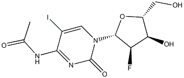 N4-乙酰基-5-碘-2'-氟-2'-脱氧胞苷 结构式