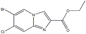 6-Bromo-7-chloro-imidazo[1,2-a]pyridine-2-carboxylic acid ethyl ester 结构式