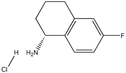 (1R)-6-Fluoro-1,2,3,4-tetrahydronaphthalen-1-amine hydrochloride 结构式