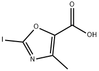 2-IODO-4-METHYLOXAZOLE-5-CARBOXYLIC ACID 结构式