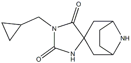 1'-(cyclopropylmethyl)-8-azaspiro[bicyclo[3.2.1]octane-3,4'-imidazolidine]-2',5'-dione 结构式