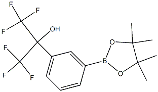 1,1,1,3,3,3-hexafluoro-2-(3-(4,4,5,5-tetramethyl-1,3,2-dioxaborolan-2-yl)phenyl)propan-2-ol 结构式