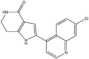 2-(7-chloroquinolin-4-yl)-6,7-dihydro-1H-pyrrolo[3,2-c]pyridin-4(5H)-one 结构式