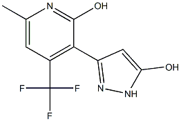 3-(5-hydroxy-1H-pyrazol-3-yl)-6-methyl-4-(trifluoromethyl)pyridin-2-ol 结构式