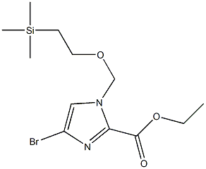 ethyl 4-bromo-1-((2-(trimethylsilyl)ethoxy)methyl)-1H-imidazole-2-carboxylate 结构式