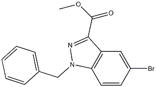 methyl 1-benzyl-5-bromo-1H-indazole-3-carboxylate 结构式